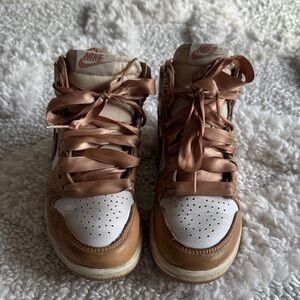 Nike Kids Tan and White Sneakers